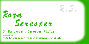 roza serester business card